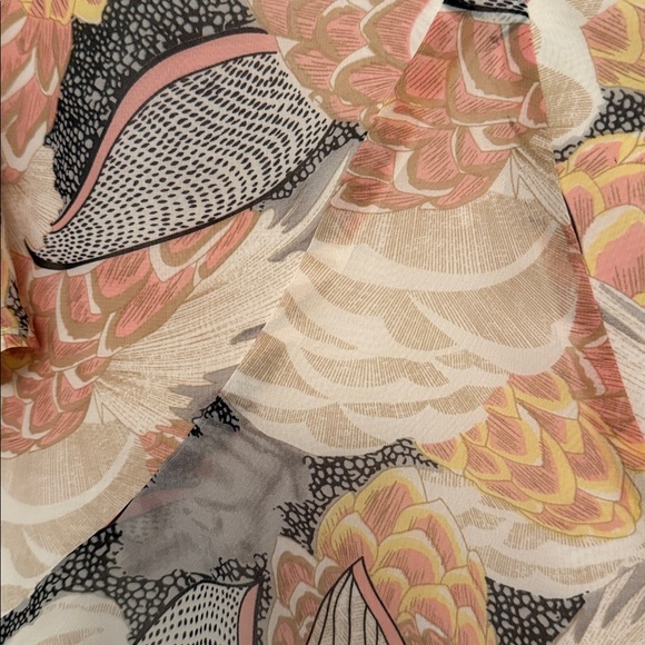 Molly Bracken Floral Wrap Blouse - Cream, Pink, Black - Picture 3 of 5